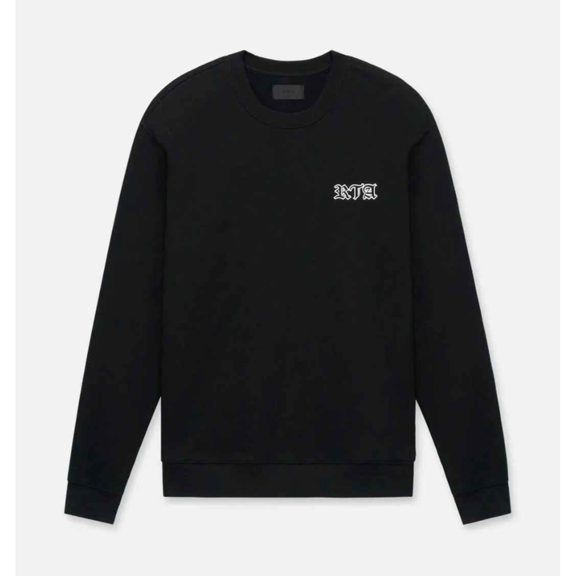 Rta Sweatshirt Mens Medium Black Pullover Crew Logo Charles In Gothic $170